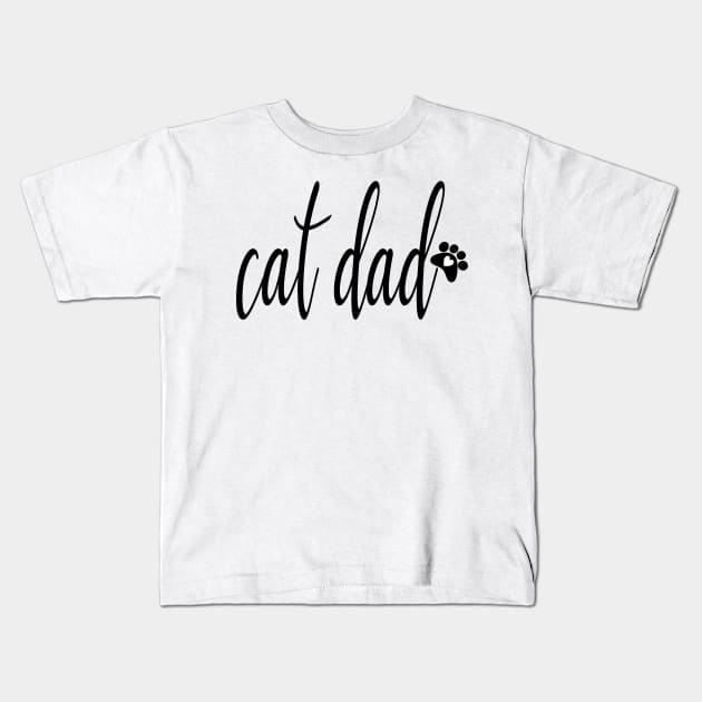 cat dad Kids T-Shirt by AdlDisEye